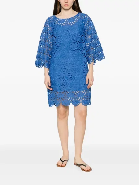 Rochie Twinset din dantelă albastru