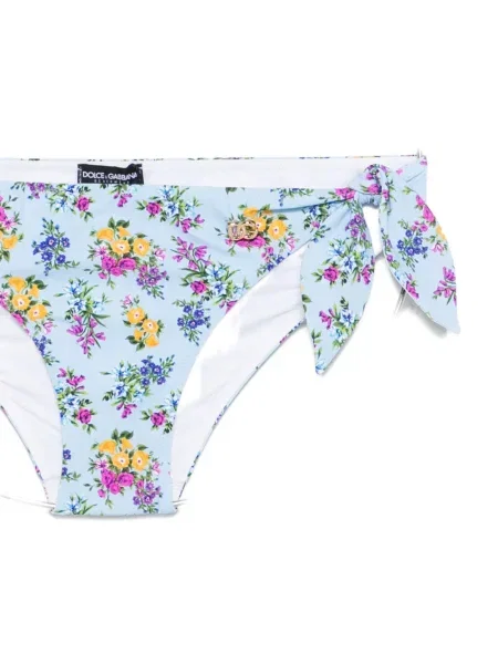 Bikini Dolce And Gabbana w kwiatki niebieski