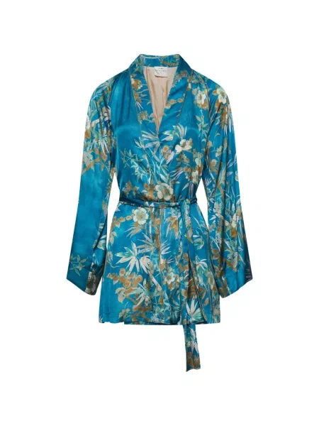 Geacă Forte_forte cu model floral cu imagine albastru
