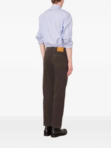 Pantaloni Officine Générale de catifea cord maro