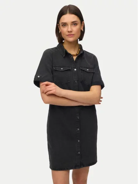 Vero Moda Джинсова сукня Jennie чорний