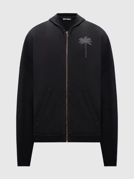 Спортивна куртка з принтом Palm Angels чорна