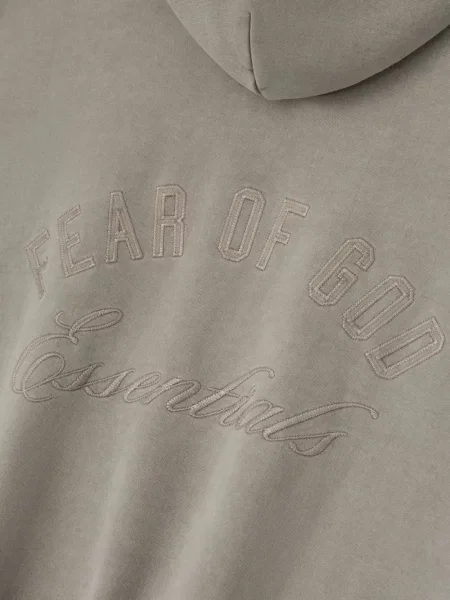 Hoodie Fear Of God Essentials με κέντημα κλασικό γκρι