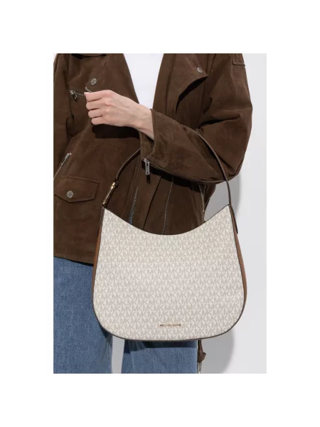 Torebka hobo Michael Kors z logo biała