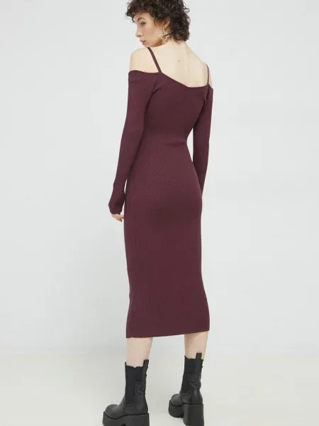 Obleka Abercrombie & Fitch bordo