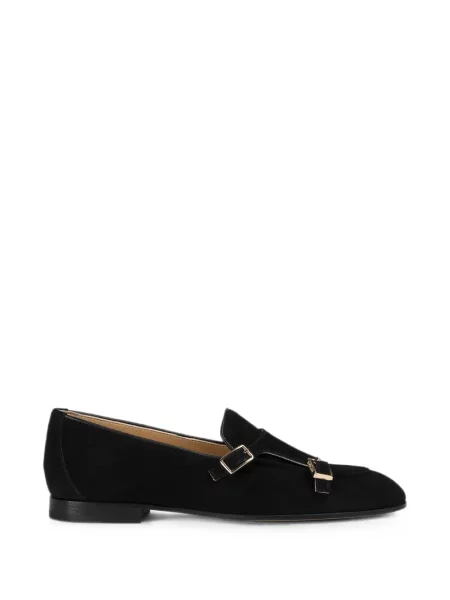 Pantofi loafer Doucal's din piele de căprioară cu cataramă negru