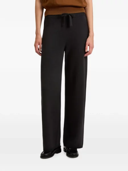 Pantaloni Woolrich tricotate cu cordon negru