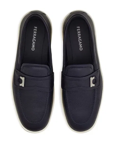 Pantofi loafer Ferragamo cu cataramă albastru