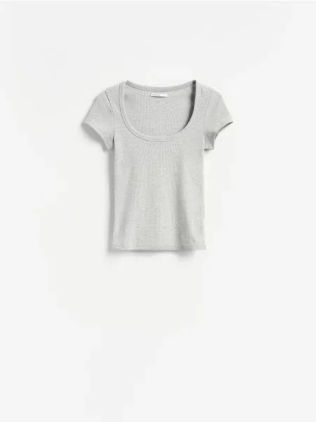 Reserved Tricou cu conținut ridicat de deschis gri