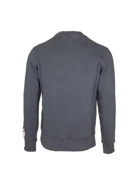 Bluza Golden Goose z logo z dekoltem w serek z dżerseju szara