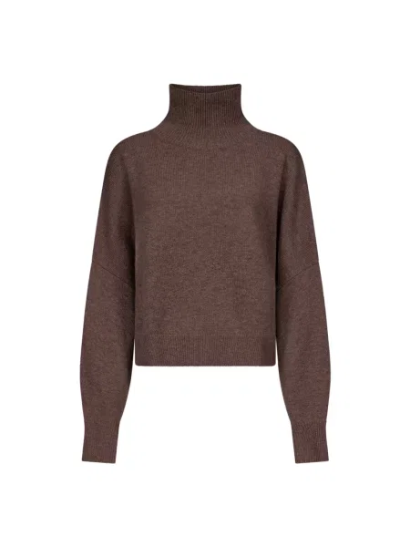 Golf Loulou Studio ze stójką wełniany brązowy