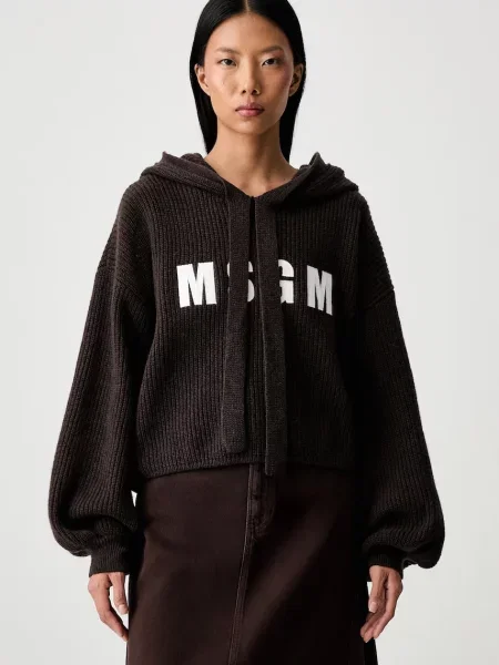 MSGM pulover pentru femei din lână maro