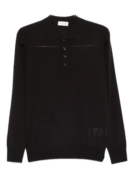 Lung tricou polo Paolo Pecora maro