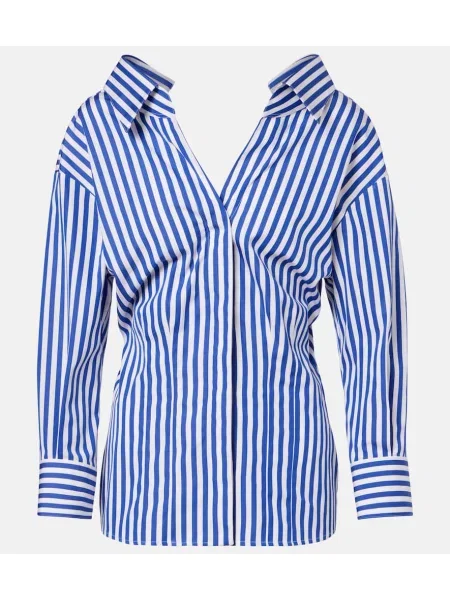 Top Givenchy w paski popelinowy niebieski