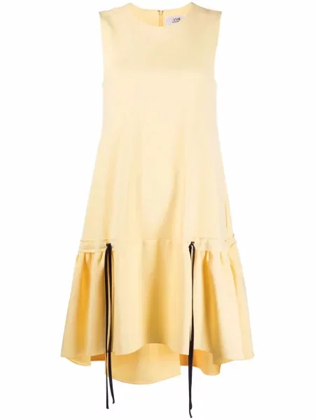 Rochie Victoria Victoria Beckham din poplin de costum galben
