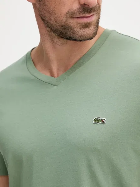 Однотонная футболка Lacoste белая