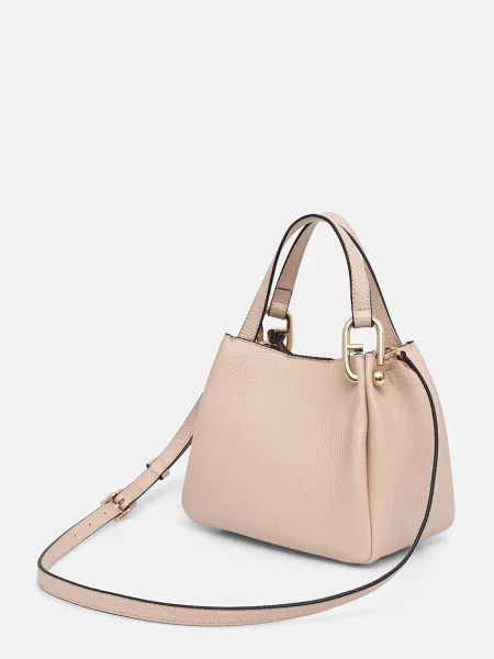 Shopperka Furla skórzana beżowa
