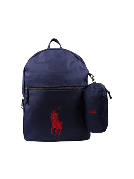 Torba Polo Ralph Lauren płócienna niebieska