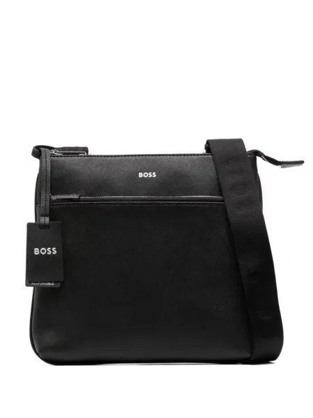 Geantă crossbody Boss din piele negru