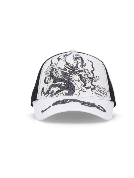 Czapka z daszkiem Ed Hardy z twillu czarna