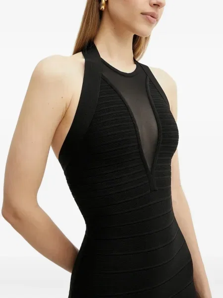 Rochie mini Hervé Léger plasă de costum negru