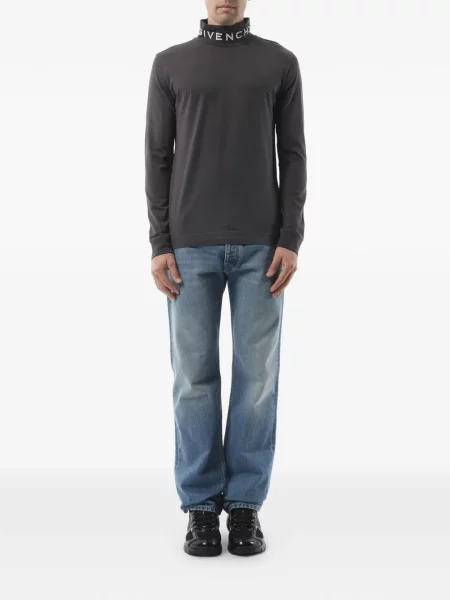 Tricou Givenchy cu broderie gri