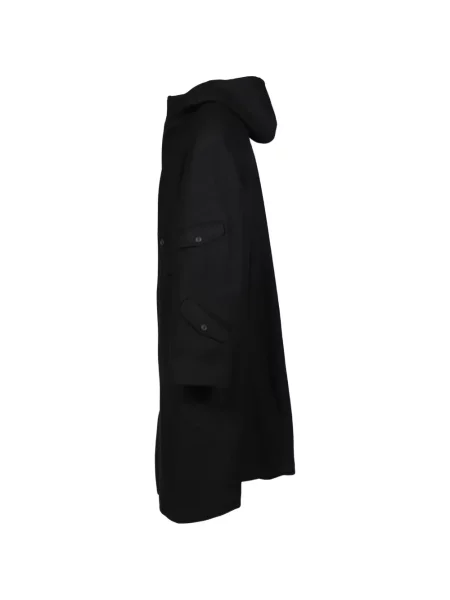 Palton Yohji Yamamoto cu glugă negru