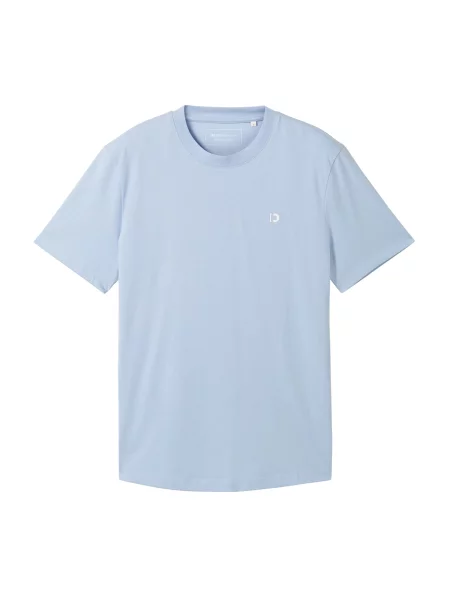 TOM TAILOR DENIM Tricou albastru porumbel alb