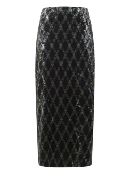 Fustă midi Pierre-louis Mascia până la genunchi negru