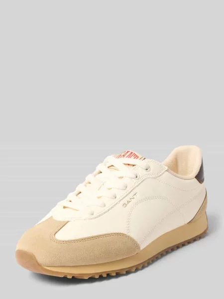 Sneakersy o kroju regular fit z czystej skóry model Beja' Gant beżowe
