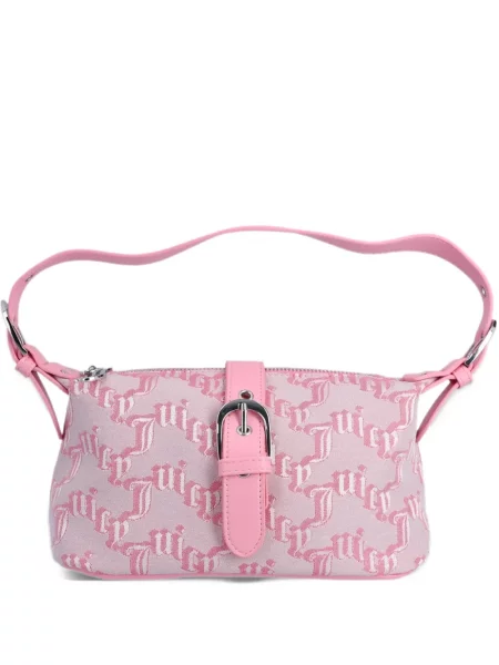 Csatos jacquard kézitáska Juicy Couture rózsaszín
