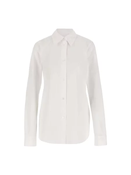 Koszula Jil Sander z długim rękawem z kołnierzem biała