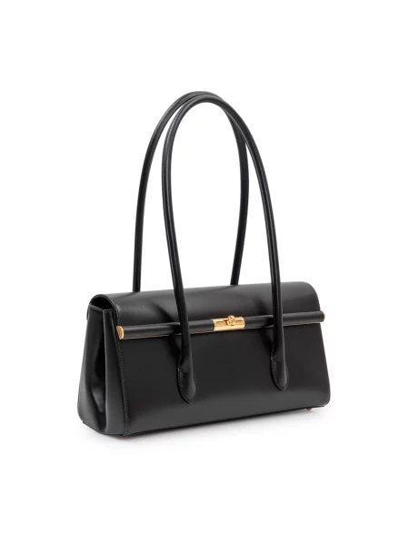 Lniana torebka Dolce And Gabbana czarna