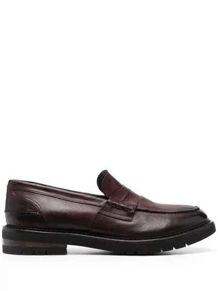 Pantofi loafer Moma din piele maro