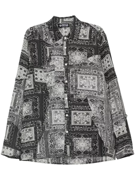 Риза Mostly Heard Rarely Seen с пейсли десен сиво