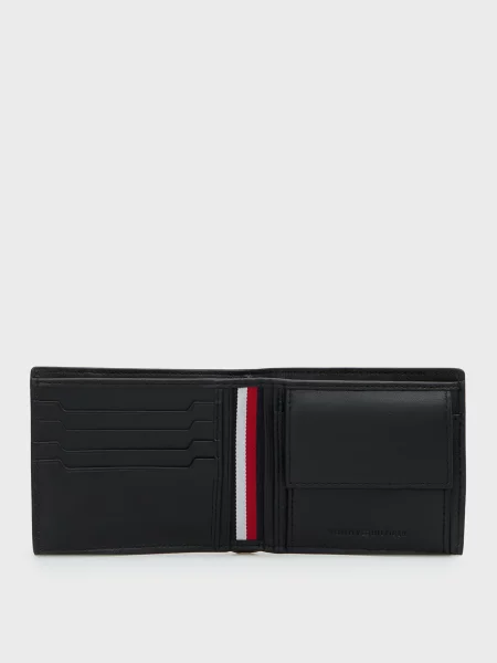 Кожаный кошелек Tommy Hilfiger черный