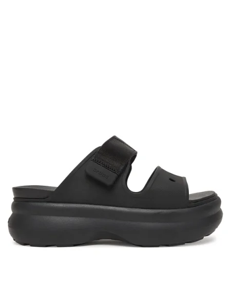 Papuci Crocs cu bretele negru