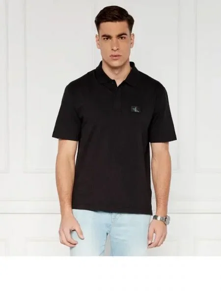 CALVIN KLEIN JEANS Tenisz póló | Relaxed fit | stretch fekete