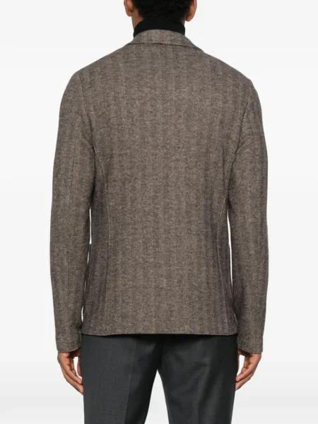 Geacă Harris Wharf London cu model herringbone maro
