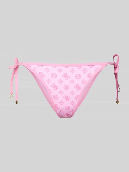 Figi bikini z bocznym wiązaniem różowe