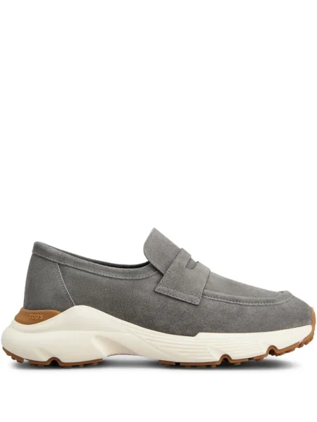 Sneakerși Tod's din piele de căprioară gri