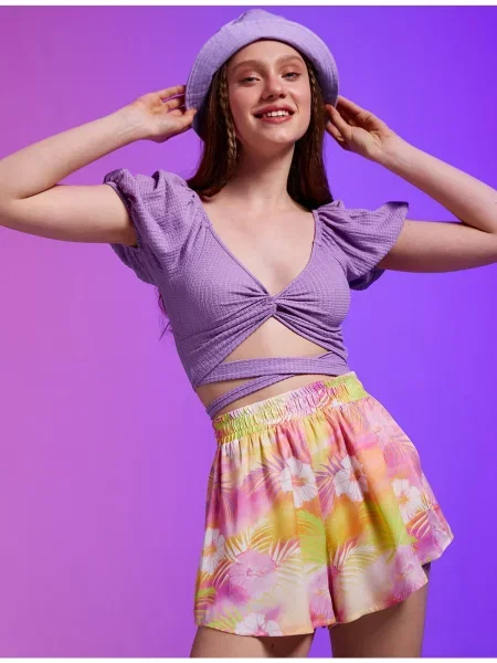 Decupat tricou Koton violet