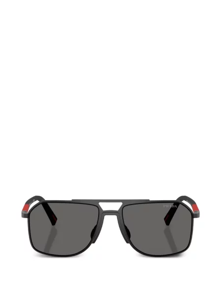 Ochelari de soare pătrați Prada Linea Rossa negru