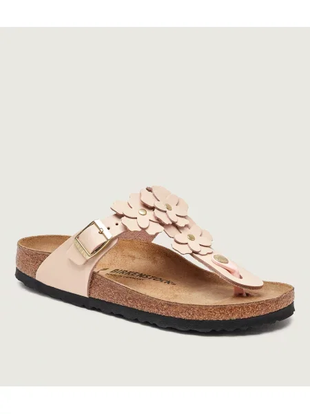 Bőr virágos papucs Birkenstock