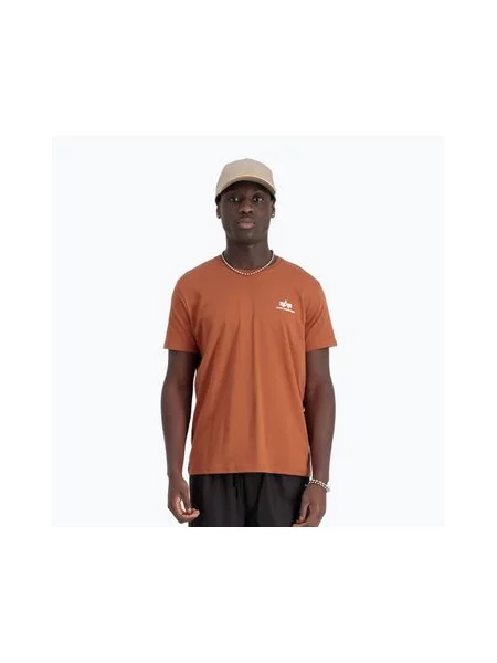 Футболка Alpha Industries Basic Small Logo ліщиновий коричневий