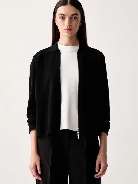 MM by Max Mara cardigan pentru femei din lână MMLSNACK negru