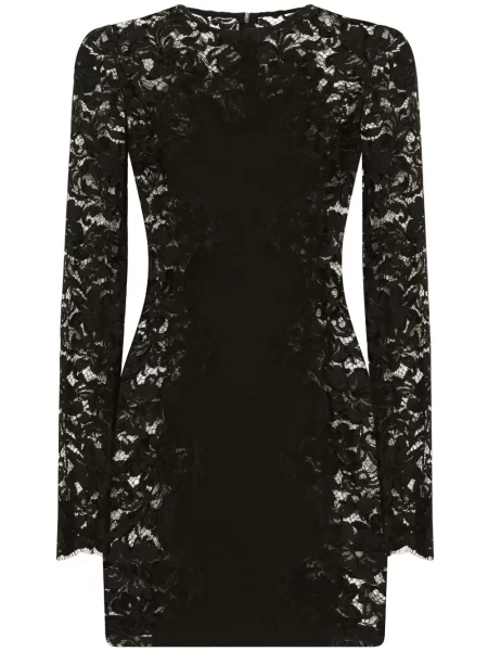Rochie Dolce & Gabbana transparente din dantelă negru