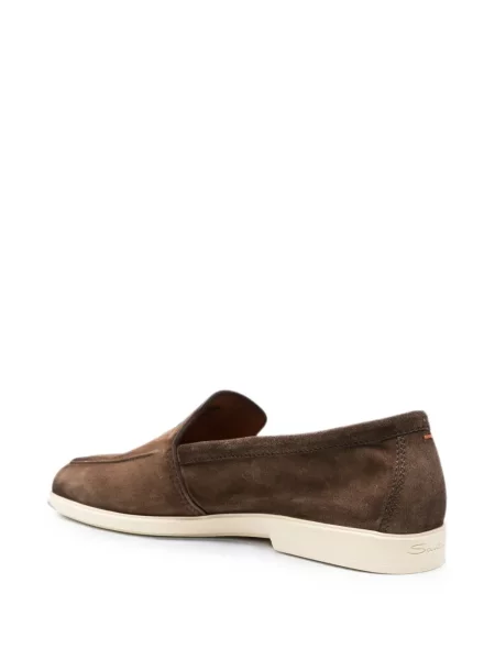 Chiloți Santoni din piele de căprioară slip-on maro