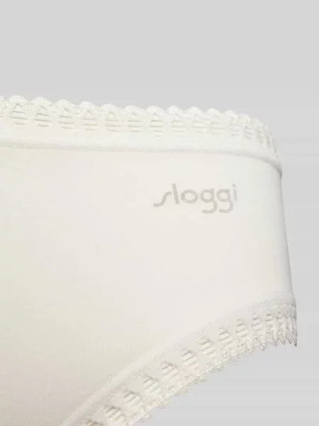 Figi z obszyciem z koronki w zestawie 3 szt. model ‘GO’ Sloggi białe
