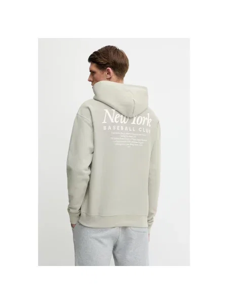 47 brand bluza MLB New York Yankees z kapturem gładka beżowy